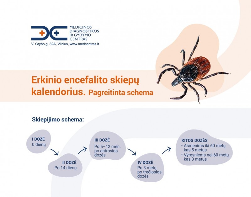 Erkinio encefalito skiepijimo PAGREITINTA schema